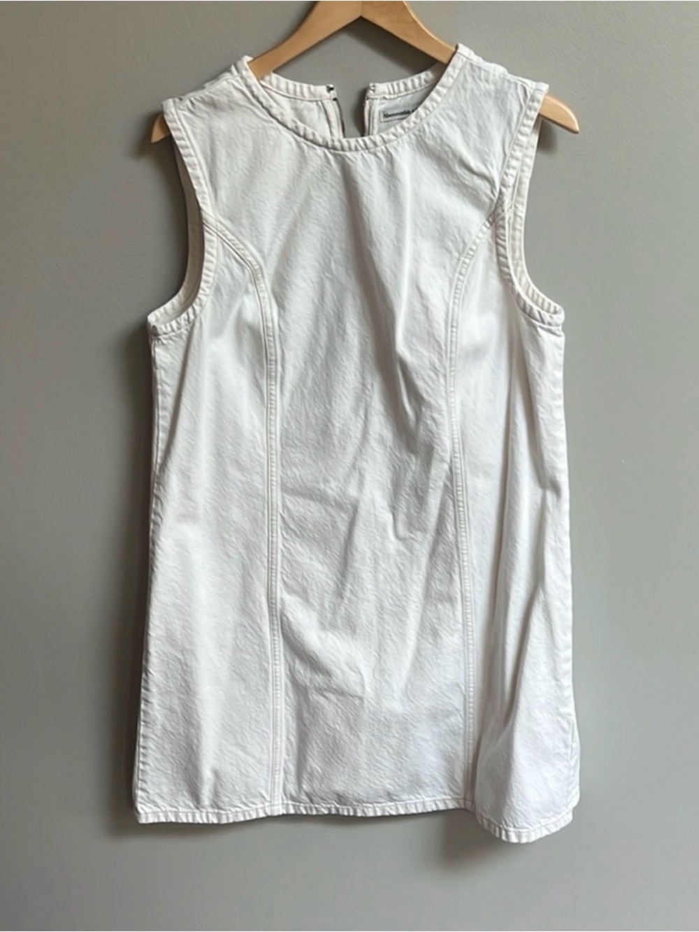 White Abercrombie Denim Mini Dress